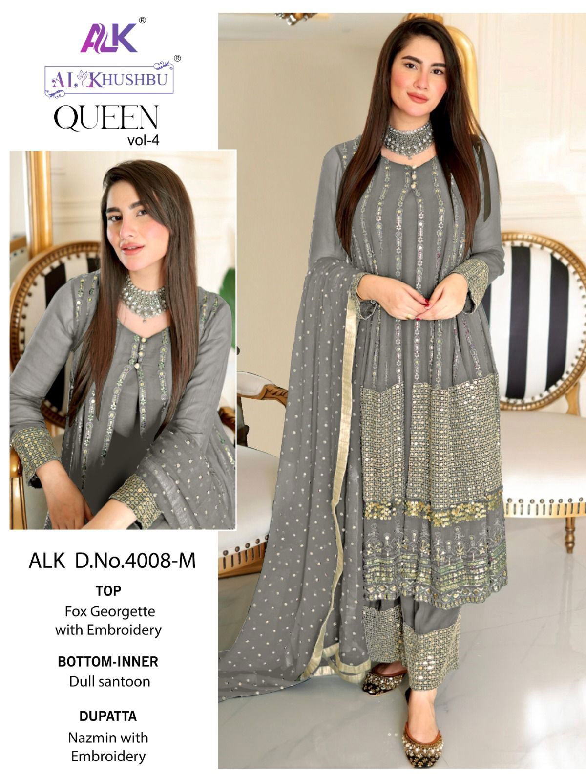 Queen Vol 4 By Alk Khushbu Pakistani Suits Catalog